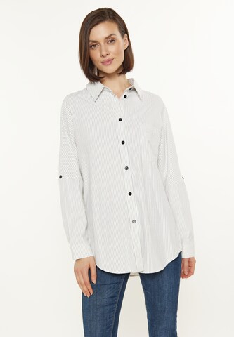 usha BLUE LABEL Blouse 'Classic Look' in Zwart: voorkant