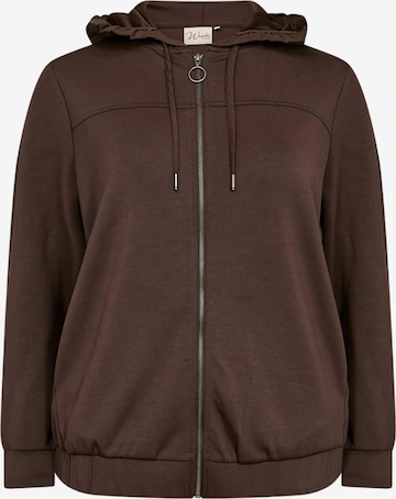 Wasabi Concept Neuletakki värissä ruskea: etupuoli