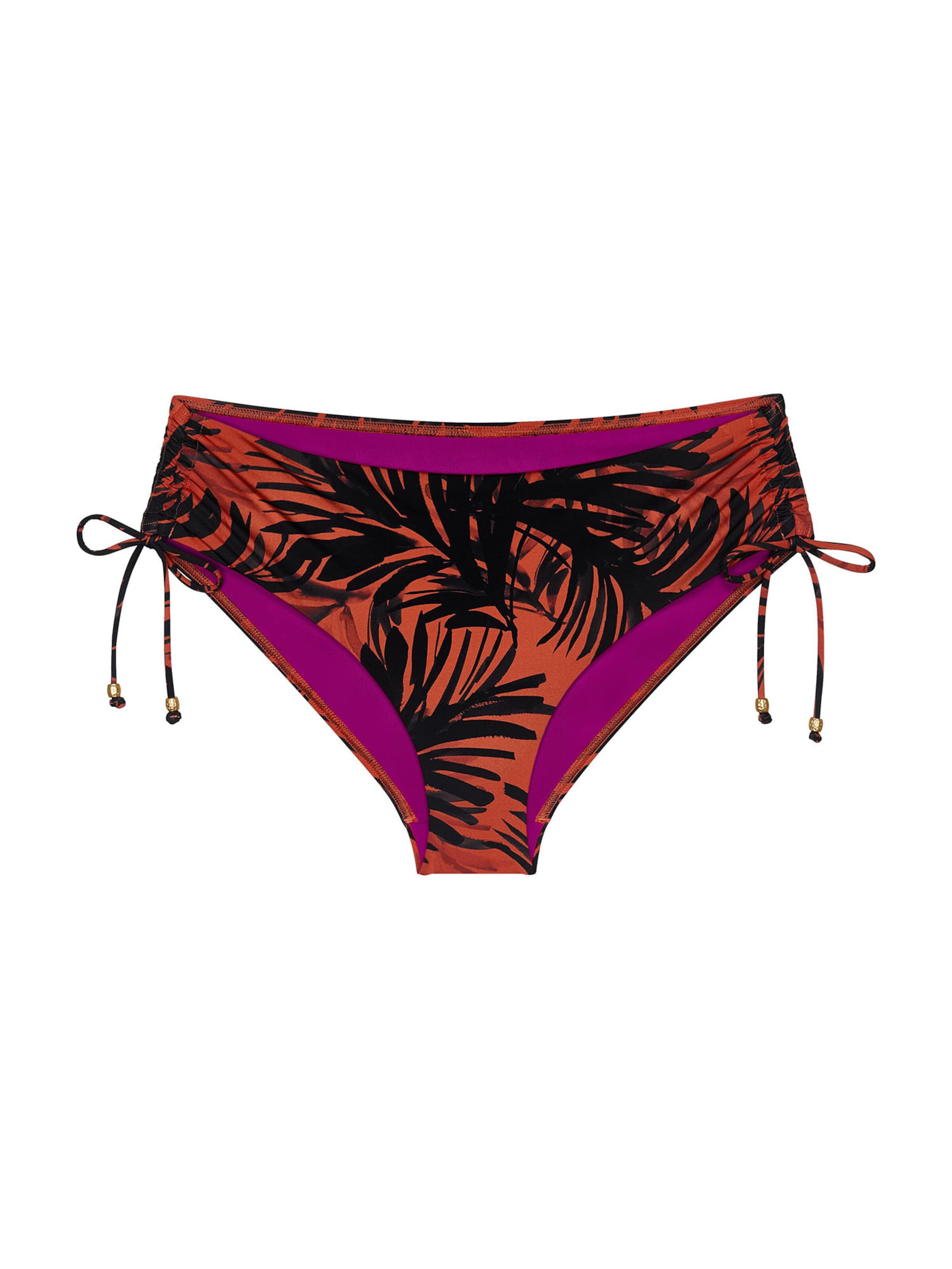 TRIUMPH Bikinibroek ' Red Label Summer Palm ' in Bruin: voorkant