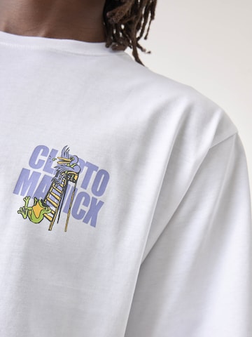 Maglietta 'Freibad' di Cleptomanicx in bianco