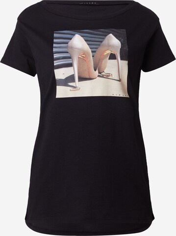 Sisley T-shirt i svart: framsida