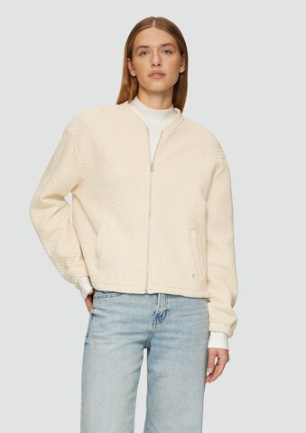 Veste de survêtement s.Oliver en beige : devant