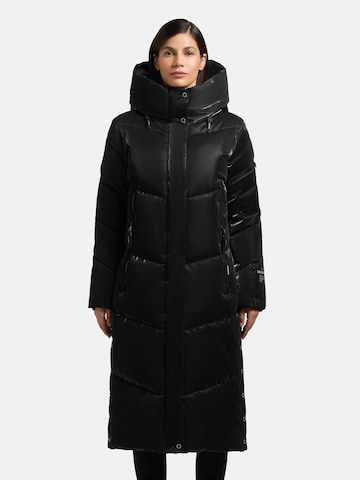 khujo Winter coat 'Pulset Shiny' in Black: front