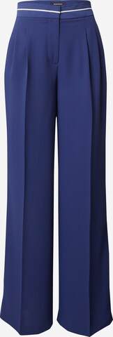 MORE & MORE Wide leg Pleated Pants 'Fluent' in Blue: front