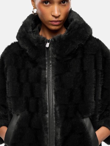 PINKO Winter jacket 'PINKO CADETIA  CAPPA ASPEN ASPETTO VISONE SCANA PELLICCIA' in Black