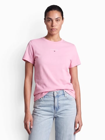 Tommy Jeans Тениска 'Classic' в розово: отпред