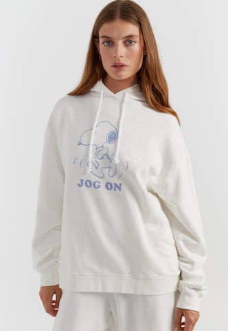 Chinti & Parker - Sudadera 'Jog On Snoopy' en beige: frente