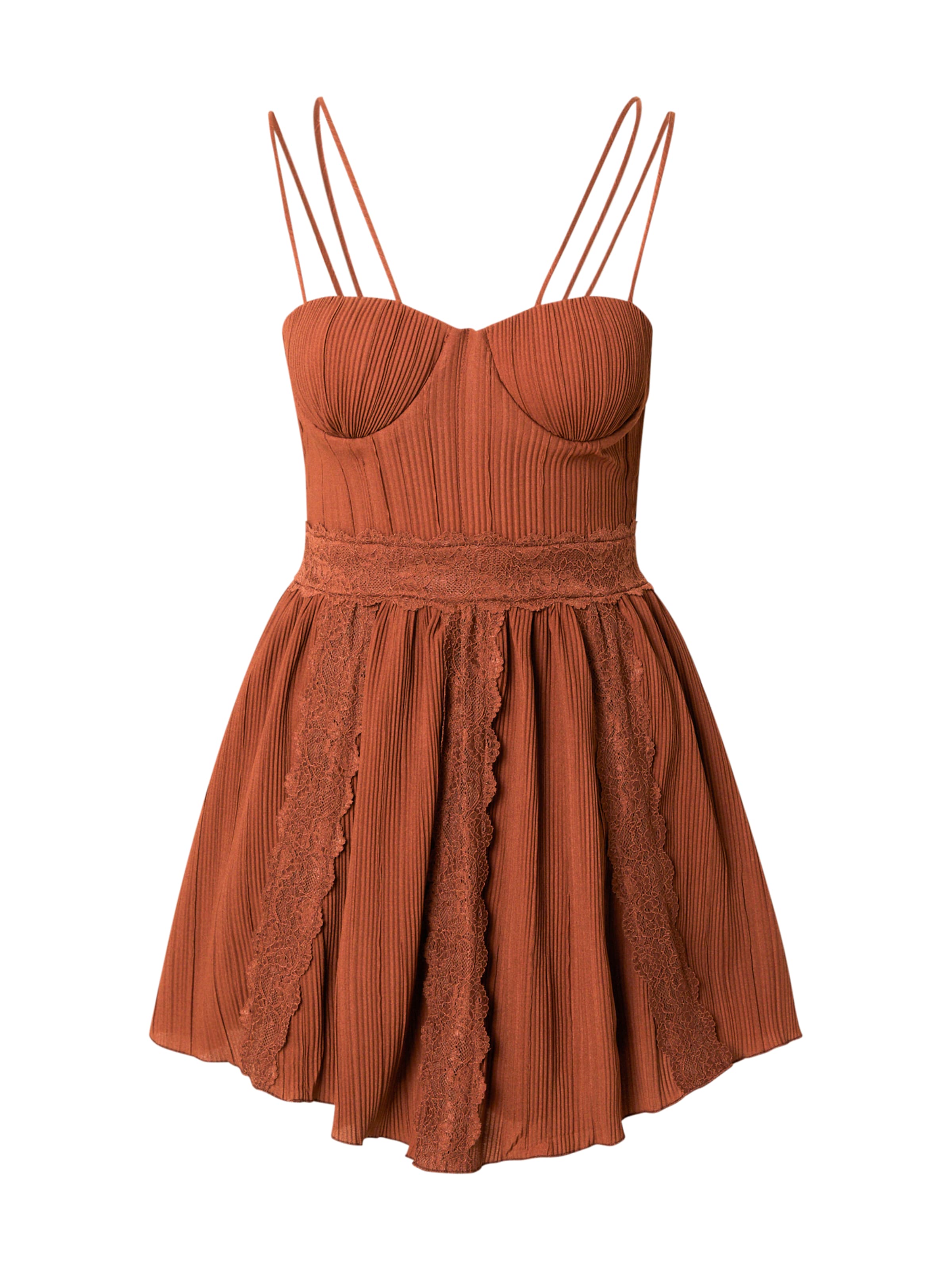 ABOUT YOU x Laura Giurcanu Φόρεμα κοκτέιλ σε καφέ: μπροστά