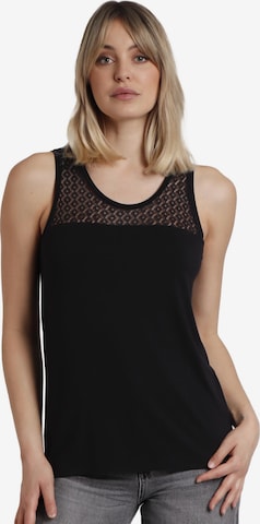 admas - Top 'ADMAS Camiseta Sin Mangas Lace para Mujer' en negro: frente