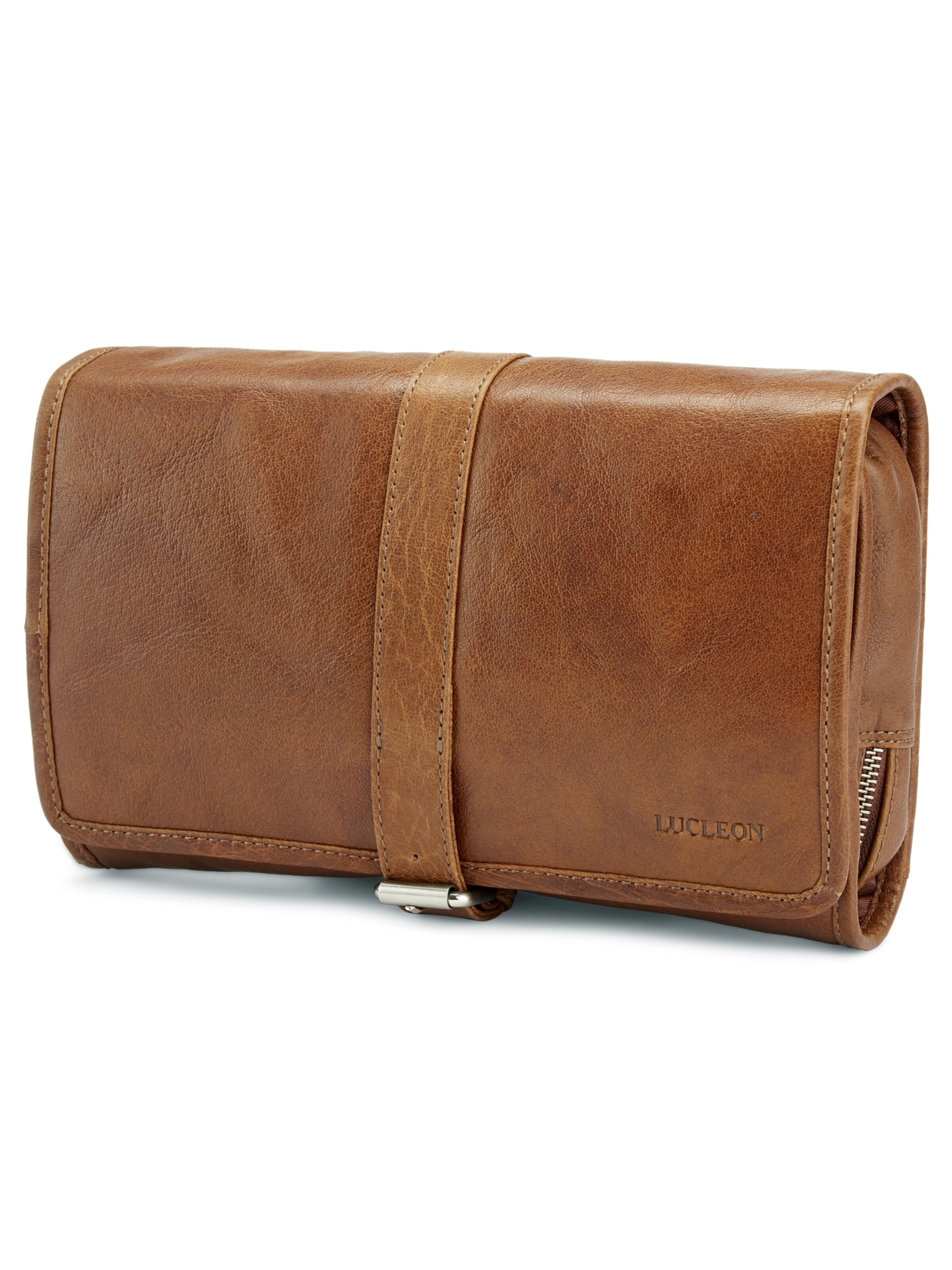 Lucleon Toiletry Bag 'California' in Brown: front