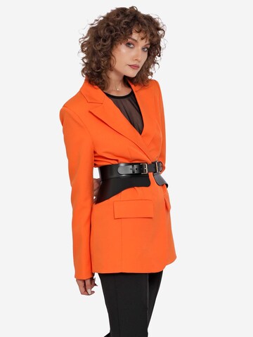 Haute Cuir - Cinturón 'Crescent Peplum Belt' en negro