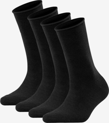 FALKE Socks in Black: front