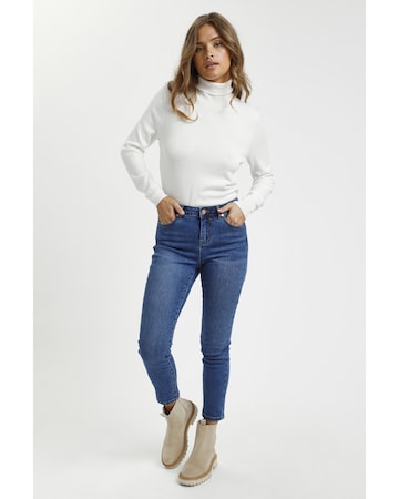 Kaffe Slimfit Jeans 'Asinem' in Blauw: voorkant