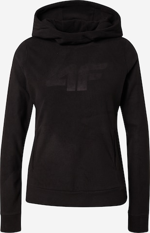 4F - Camiseta deportiva en negro: frente