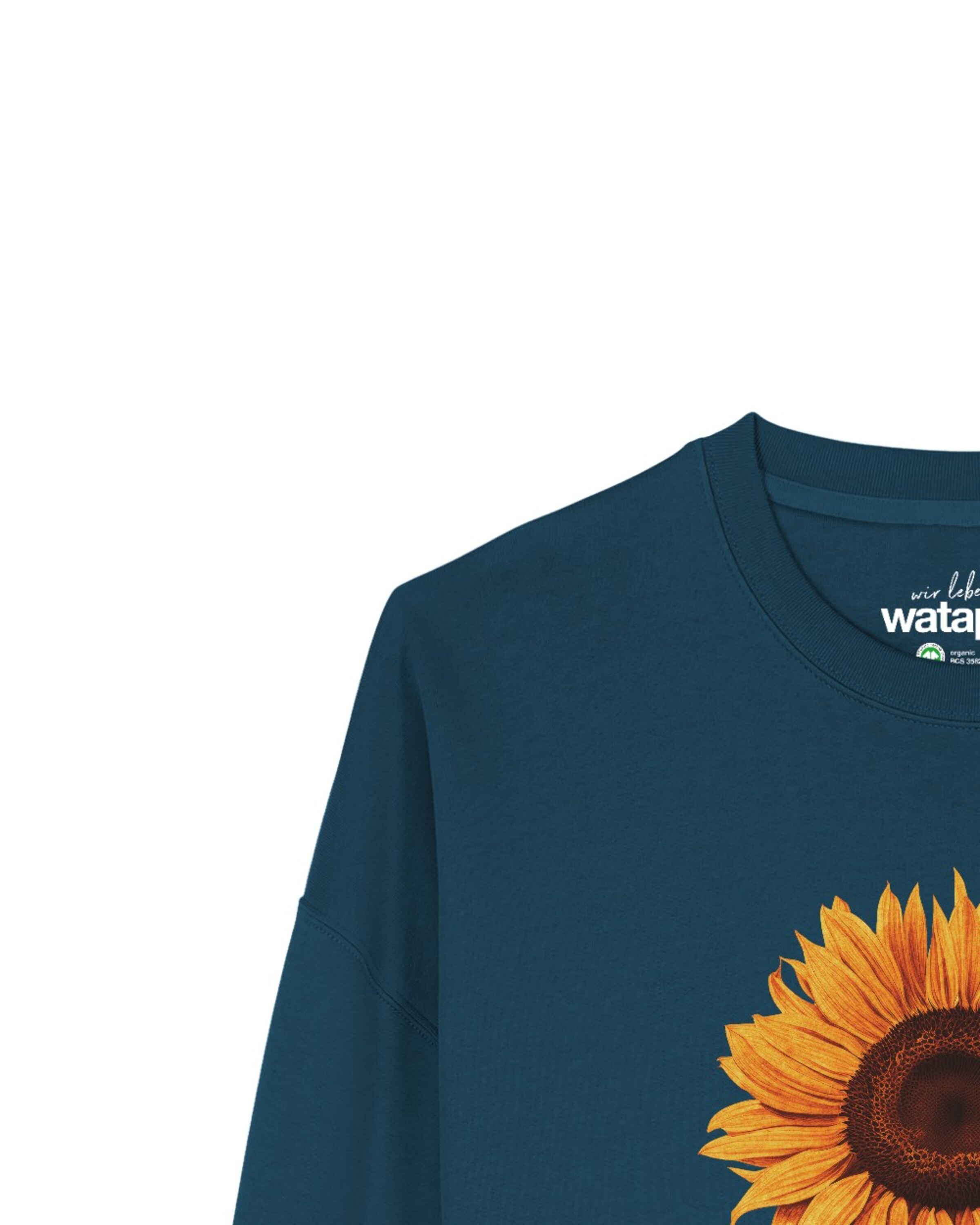 Felpa 'Sonnenblume ' di Watapparel in verde