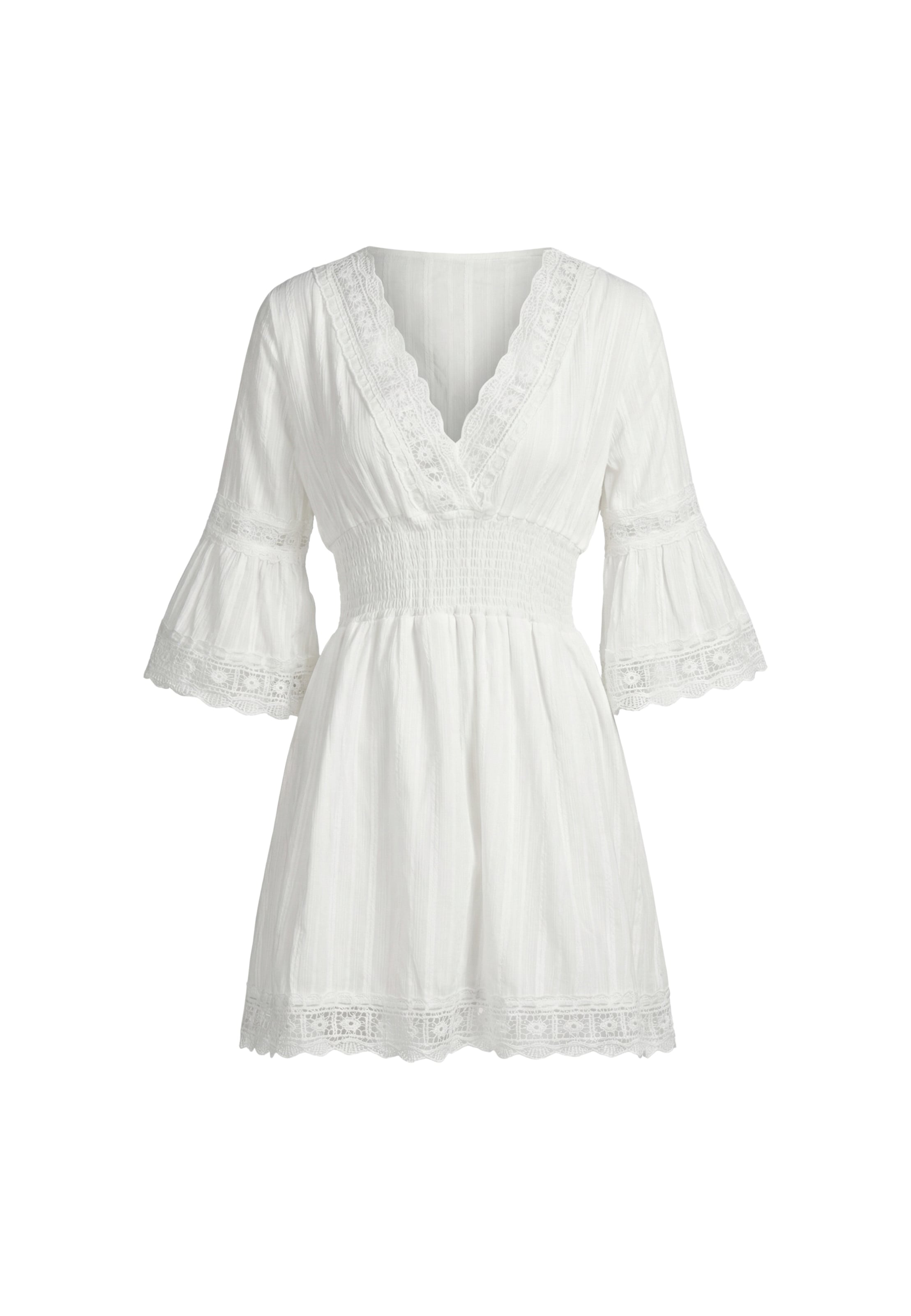 Robe IZIA en blanc : devant