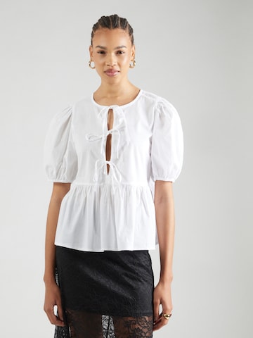 Camicia da donna 'Jolly' di PIECES in bianco: frontale