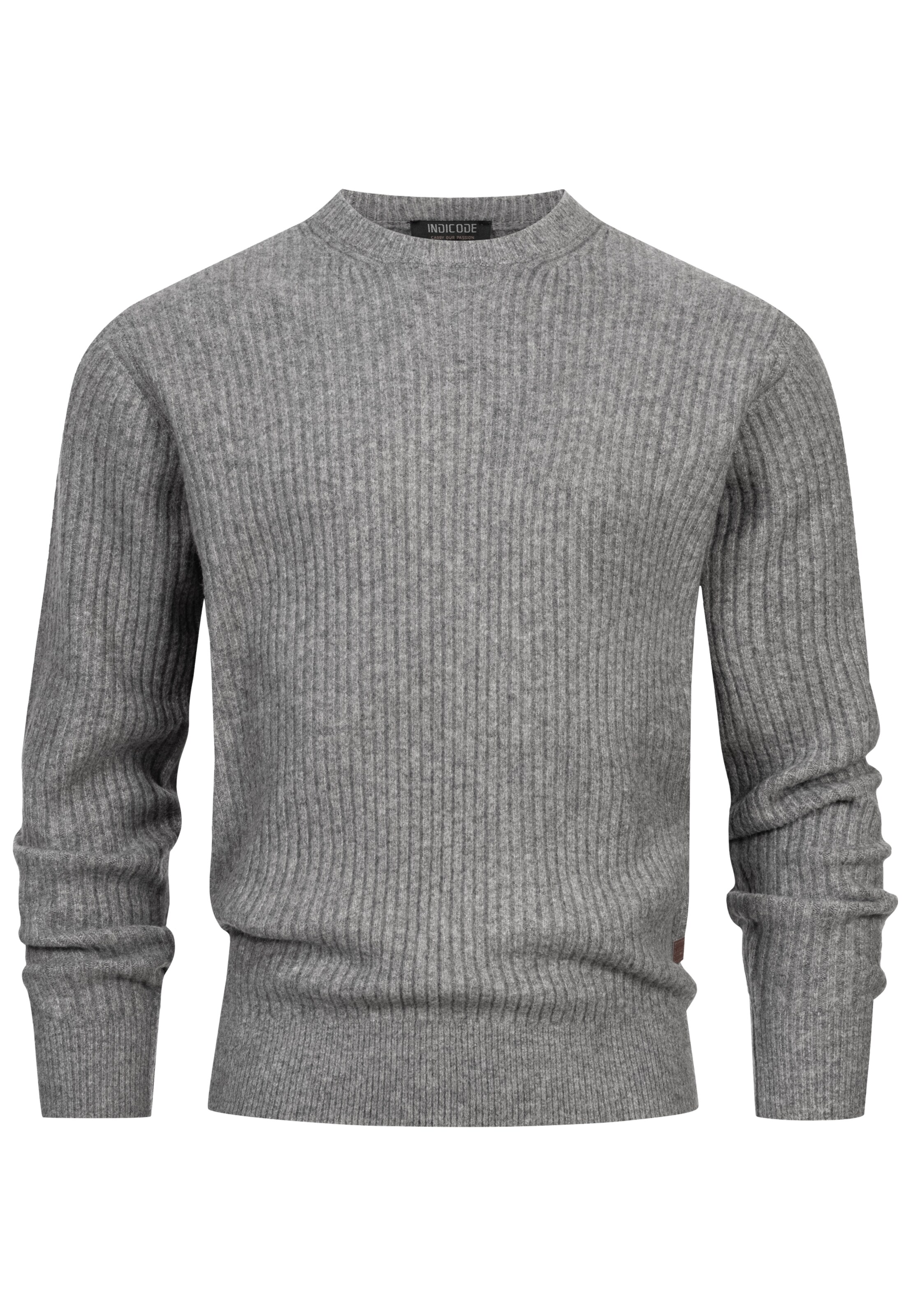 Pull-over 'INPeace' INDICODE JEANS en gris : devant