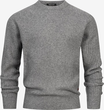 INDICODE JEANS Sweater 'INPeace' in Grey: front