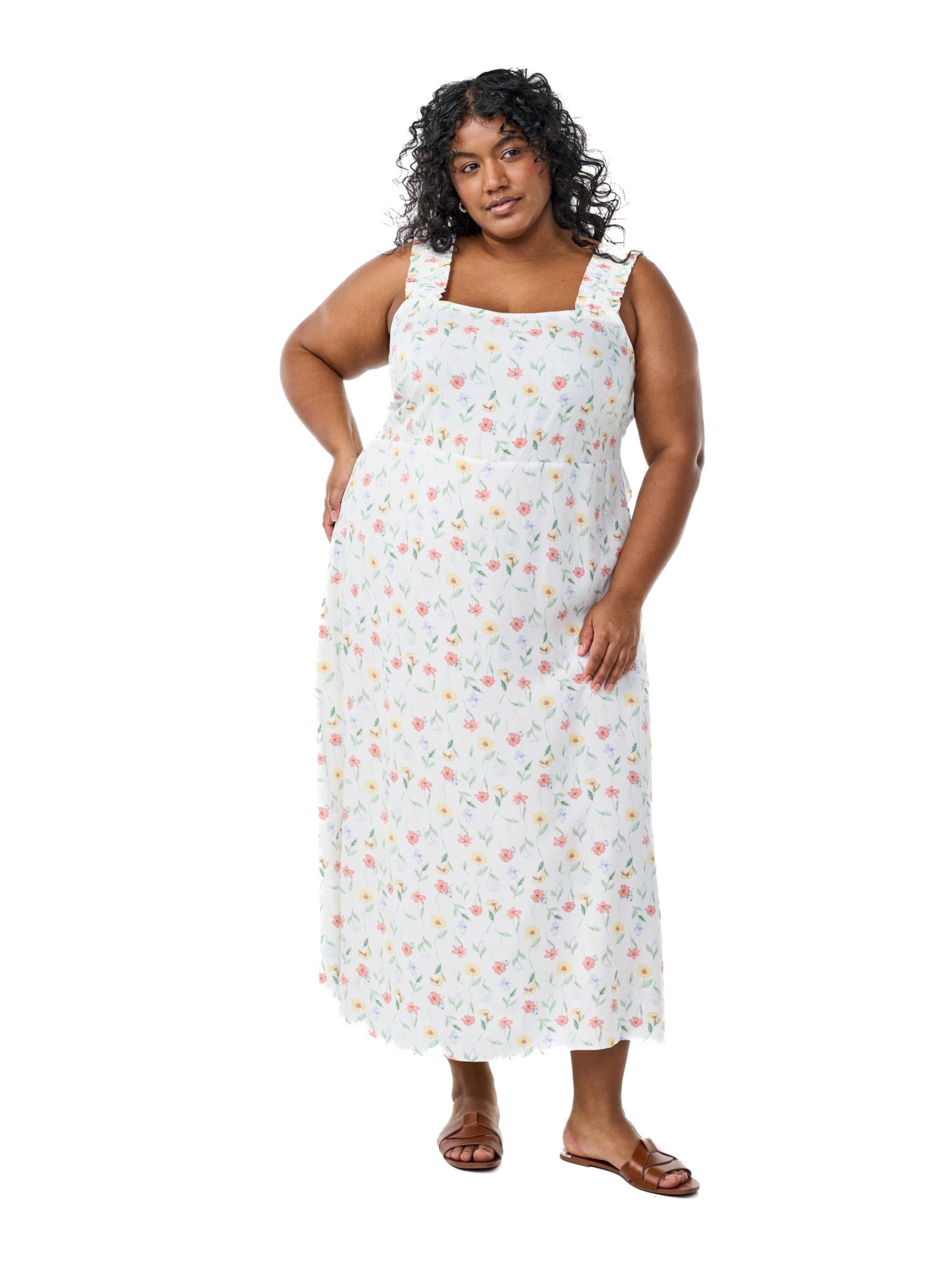 Flash by Zizzi Сарафан 'FLBILLY' в Белый: спереди