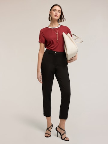 MOTIVI Loosefit Broek in Zwart: voorkant