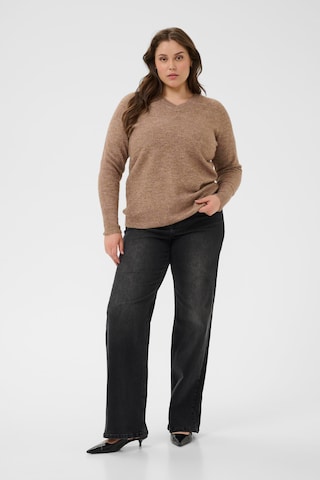 KAFFE CURVE Pullover 'Niela' i brun