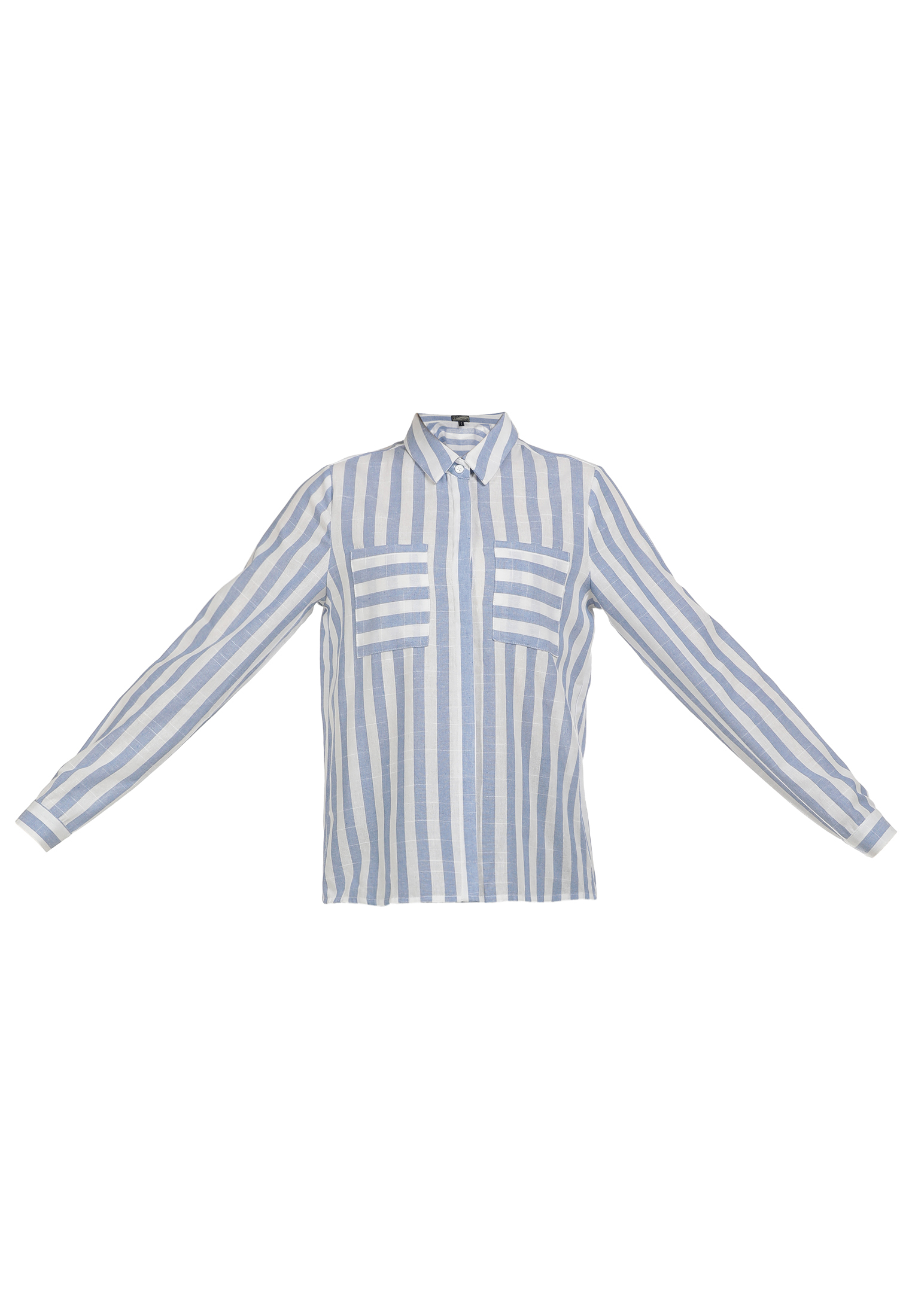 Donna PROMO DreiMaster Vintage Camicia da donna in Blu Fumo, Bianco 