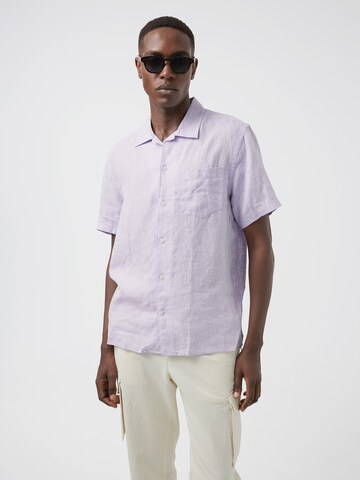 J.Lindeberg Regular fit Button Up Shirt in Purple: front