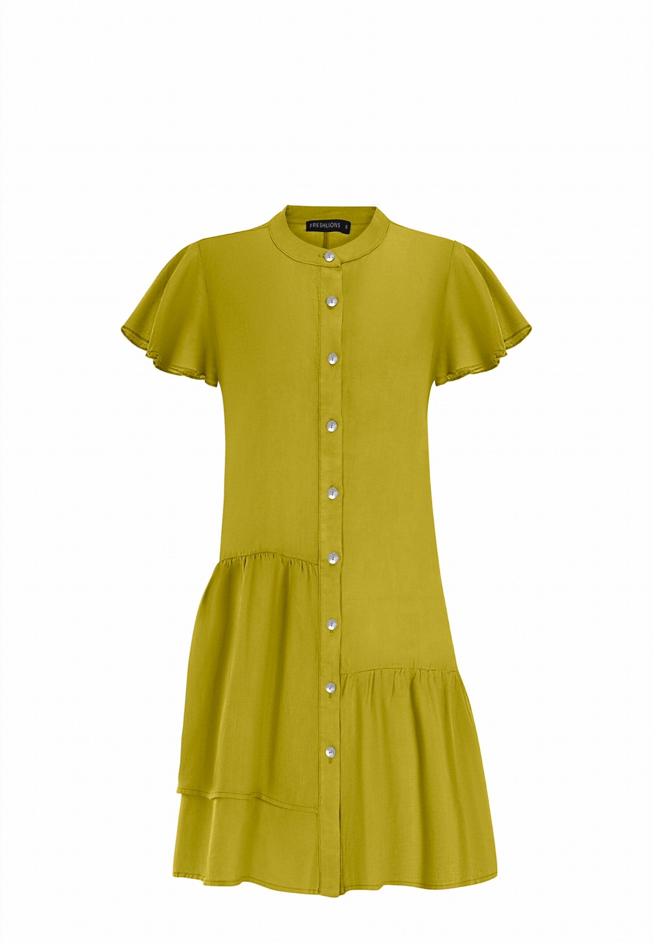 FRESHLIONS Blusenkleid 'Jolin' in Grün: Vorderseite