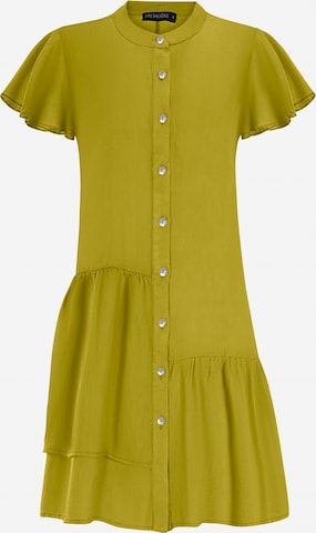 FRESHLIONS Blusenkleid 'Jolin' in Grün: Vorderseite