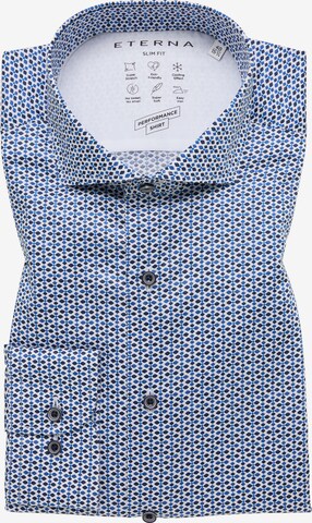 ETERNA Slim fit Button Up Shirt in Blue