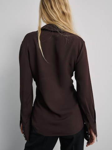 ABOUT YOU x Marie von Behrens Blouse 'Frances' in Brown