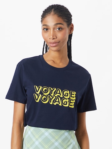 Les Petits Basics Футболка 'Voyage' в Синий: спереди