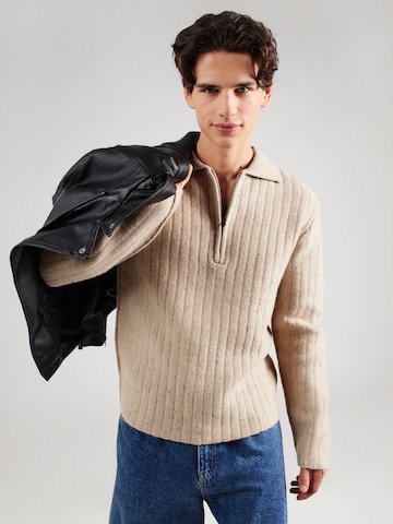 G-STAR - Jersey en beige: frente