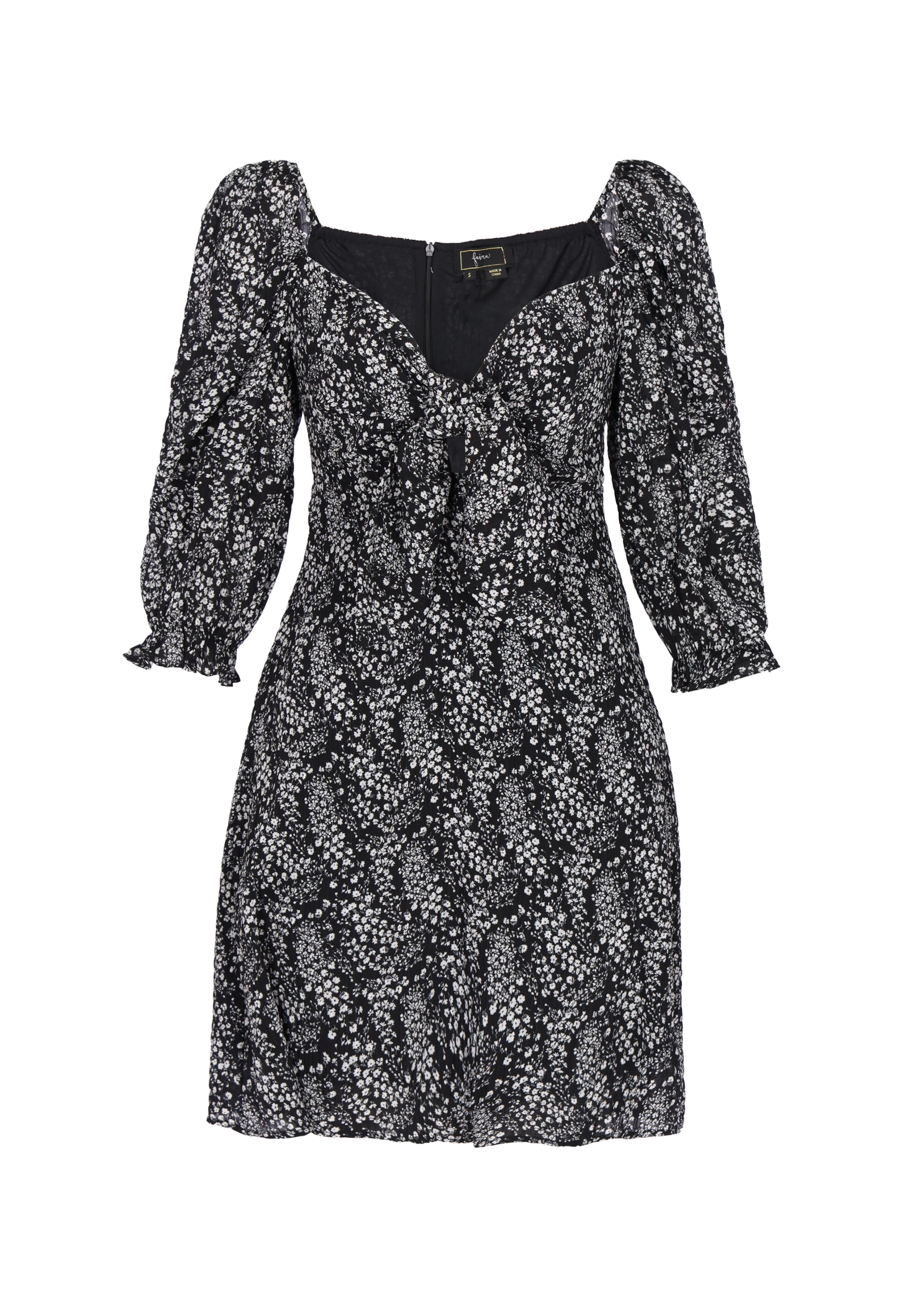 Robe d’été 'Festive' faina en noir : devant