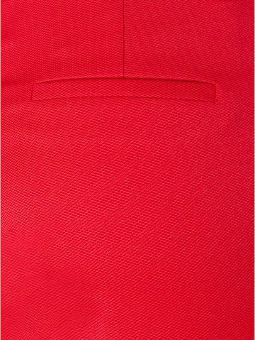 MORE & MORE regular Παντελόνι με τσάκιση σε κόκκινο