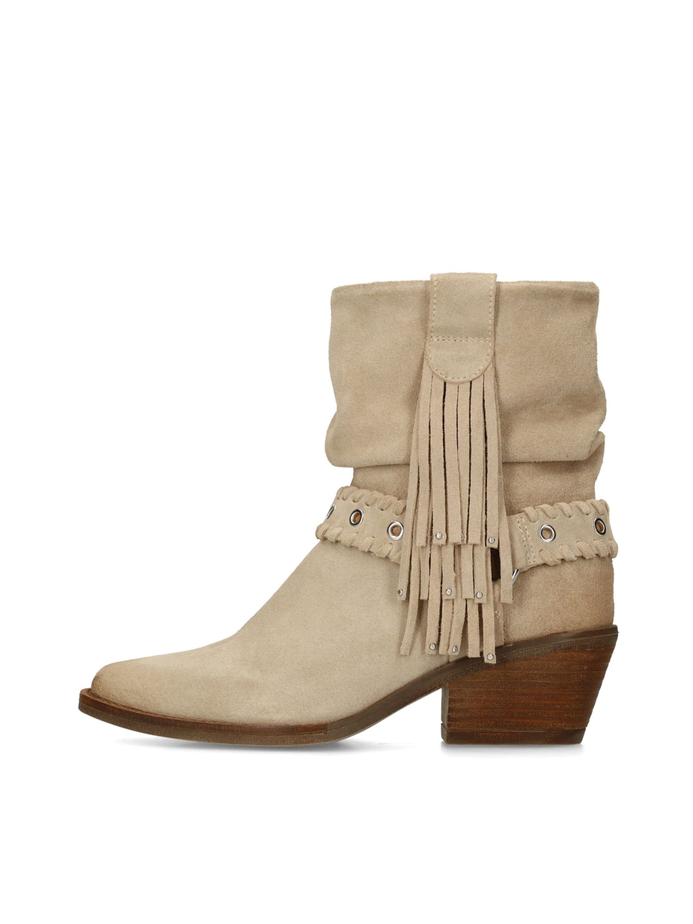 MANFIELD Stiefelette in Beige