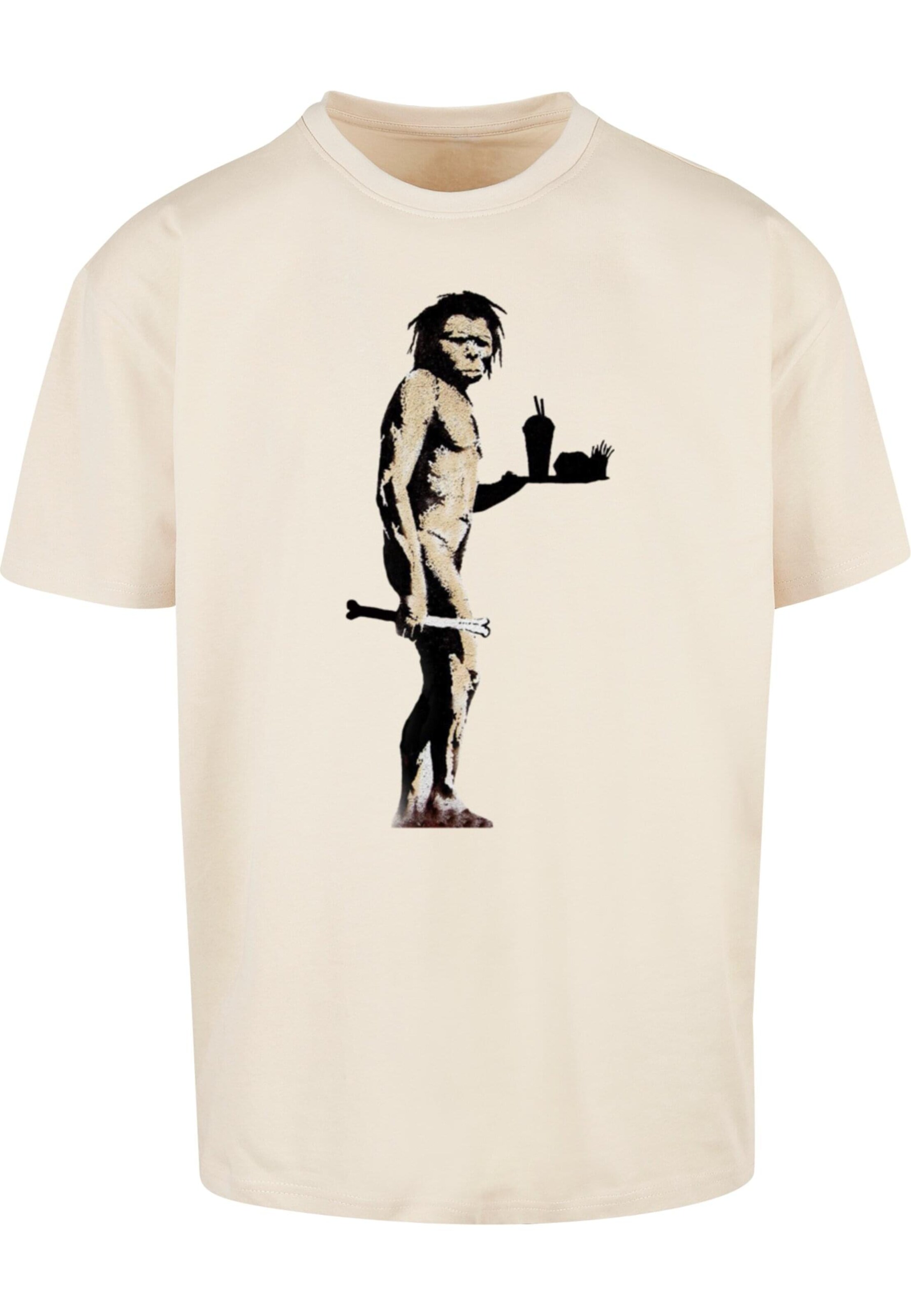 T-Shirt 'Brandalised - Fast Food Apeman' Merchcode en beige : devant