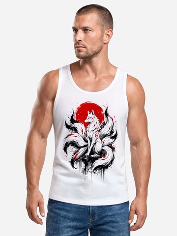 Neverless Shirt 'Kitsune' in White: front