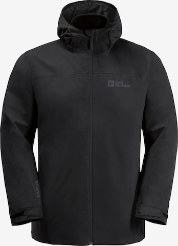 JACK WOLFSKIN Outdoor jacket 'Taubenberg' in Black: front