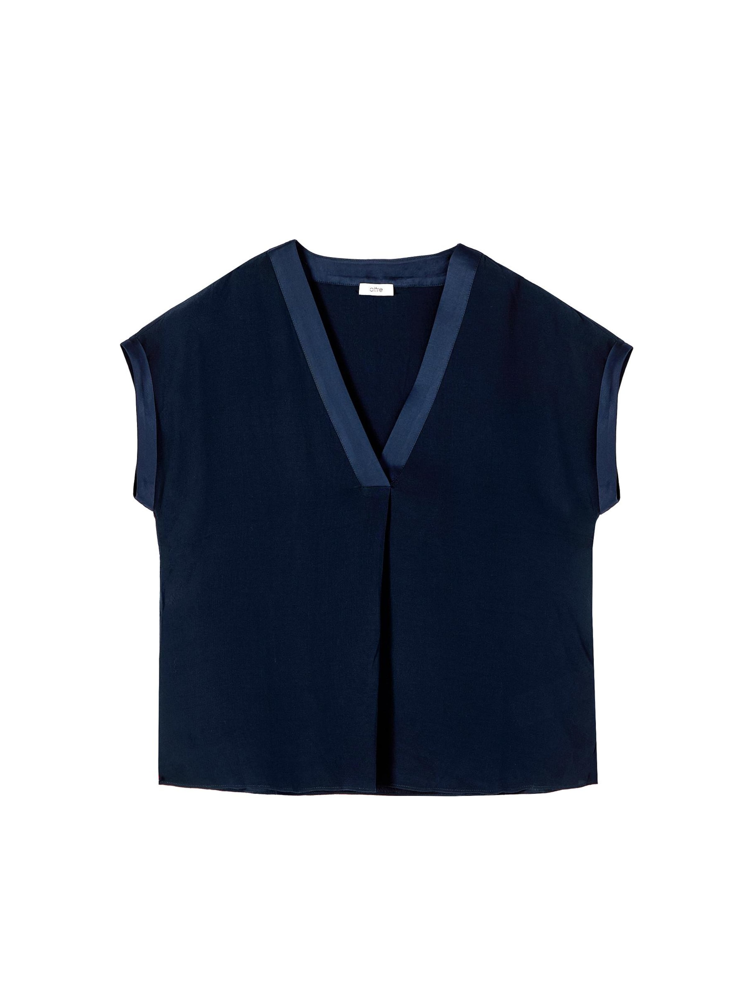 Camicia da donna di oltre in blu: frontale