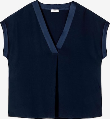 Camicia da donna di oltre in blu: frontale