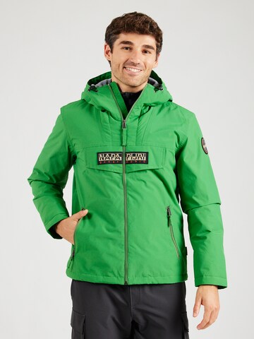 NAPAPIJRI Weatherproof jacket 'RAINFOREST' in Green: front