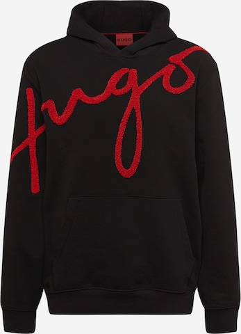 HUGO Red Sweatshirt 'Dokapi' in Black: front
