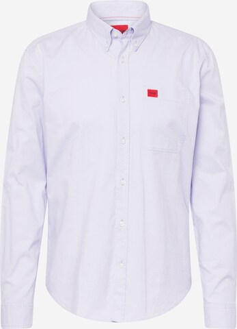 HUGO Button Up Shirt 'Evito' in Purple: front