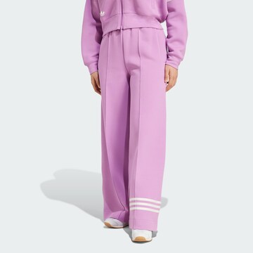 ADIDAS ORIGINALS Wide Leg Hose 'Adicolor Neuclassics' in Lila: Vorderseite