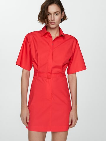 MANGO Košilové šaty 'CIRILIA' – červená: přední strana