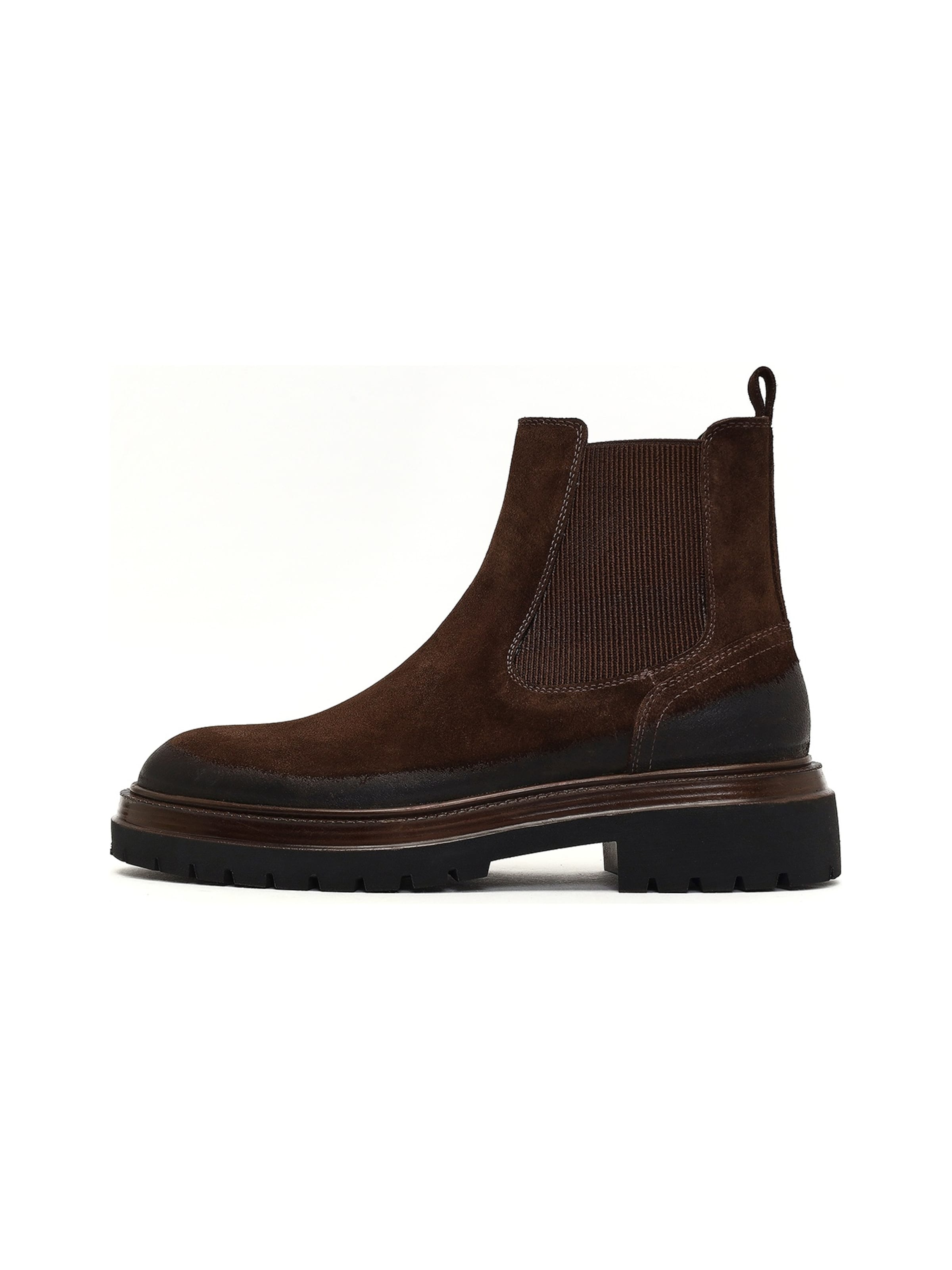 Derimod - Botas Chelsea en marrón: frente