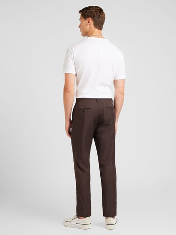 JACK & JONES Slim fit Pleated Pants 'JPRCOSTA' in Brown