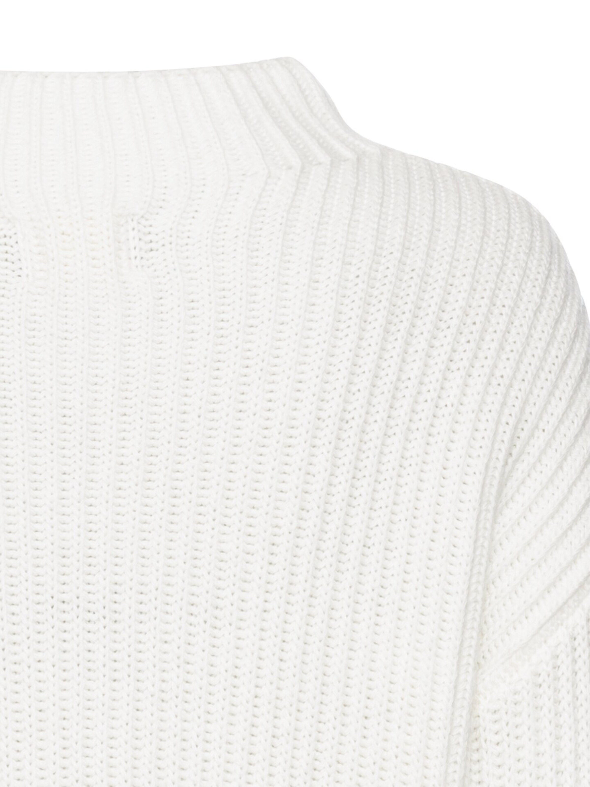 CAMEL ACTIVE Strickpullover mit Zopfmuster in Weiß